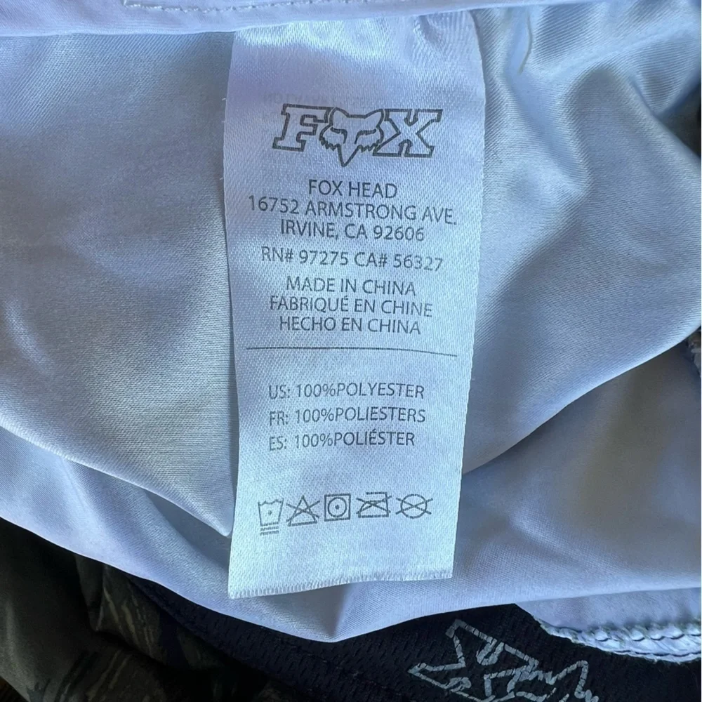 FOX Racing Dark Hawaiian Tropical Boardshorts Green Black 9” Inseam Size 34 GUC